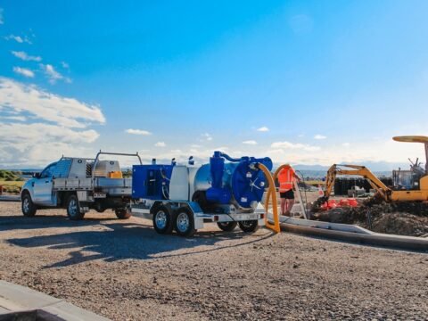 Allvac® AV850 Hydro Excavator on Tandem Trailer